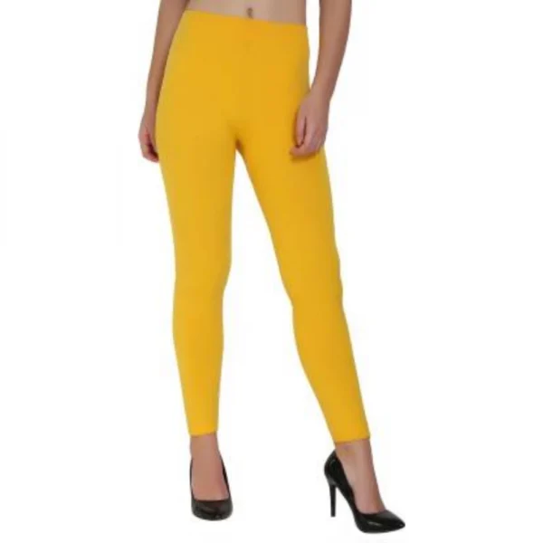 Generic Women's Cotton Leggings (Color:yellow)
