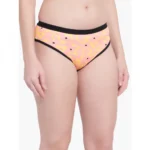 Generic Women's Cotton Printed Bikini Panty (Light Orange)