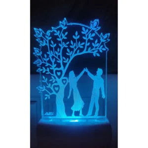Generic Romantic Love Couple Multi Color Changing AC Adapter Night Lamp