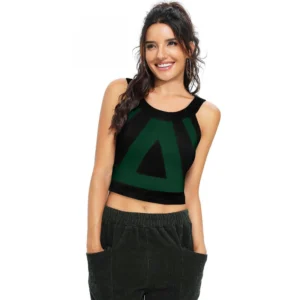 Women's 95% Polyester 5% Spendex Western Wear Tops (Green)