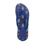 Unisex Printed Lightweight Flip-Flop Hawai Slipper (Blue)