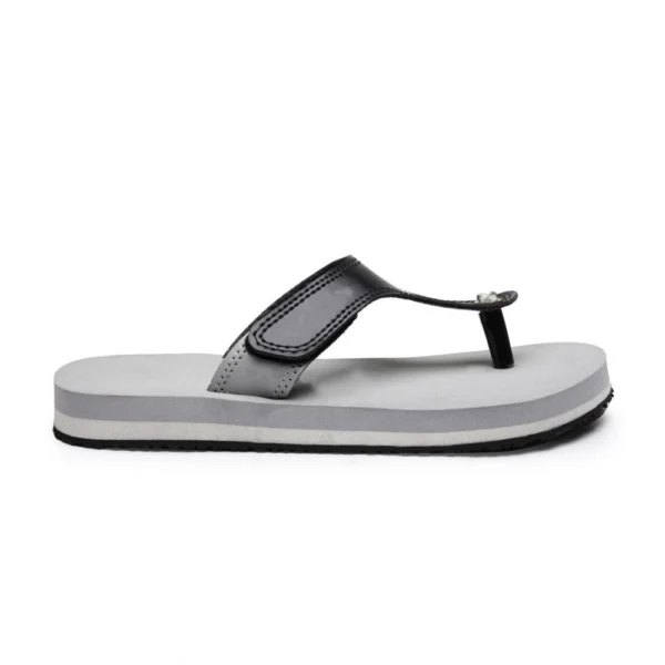 Unisex Rubber Lightweight T-Style Slippers (Grey)