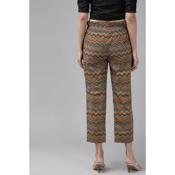 Women's Casual  Printed Cotton Trouser Pant (MultiColor)