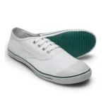 Unisex Cotton School Shoe Lace-Up (White)