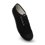 Unisex Cotton School Shoe Lace-Up (Black)