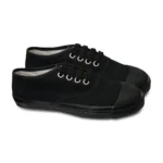 Unisex Cotton School Shoe Lace-Up (Black)