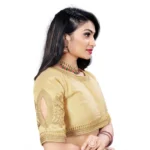 Women's Phantom Embroidery Readymade Blouse (Beige, Size: Free Size)